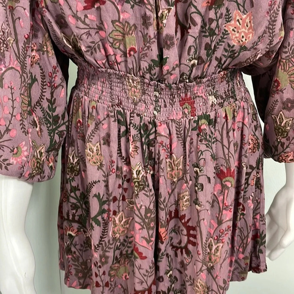 Free People Pretty And Free Romper in mauve color combo size large - Picture 8 of 12
